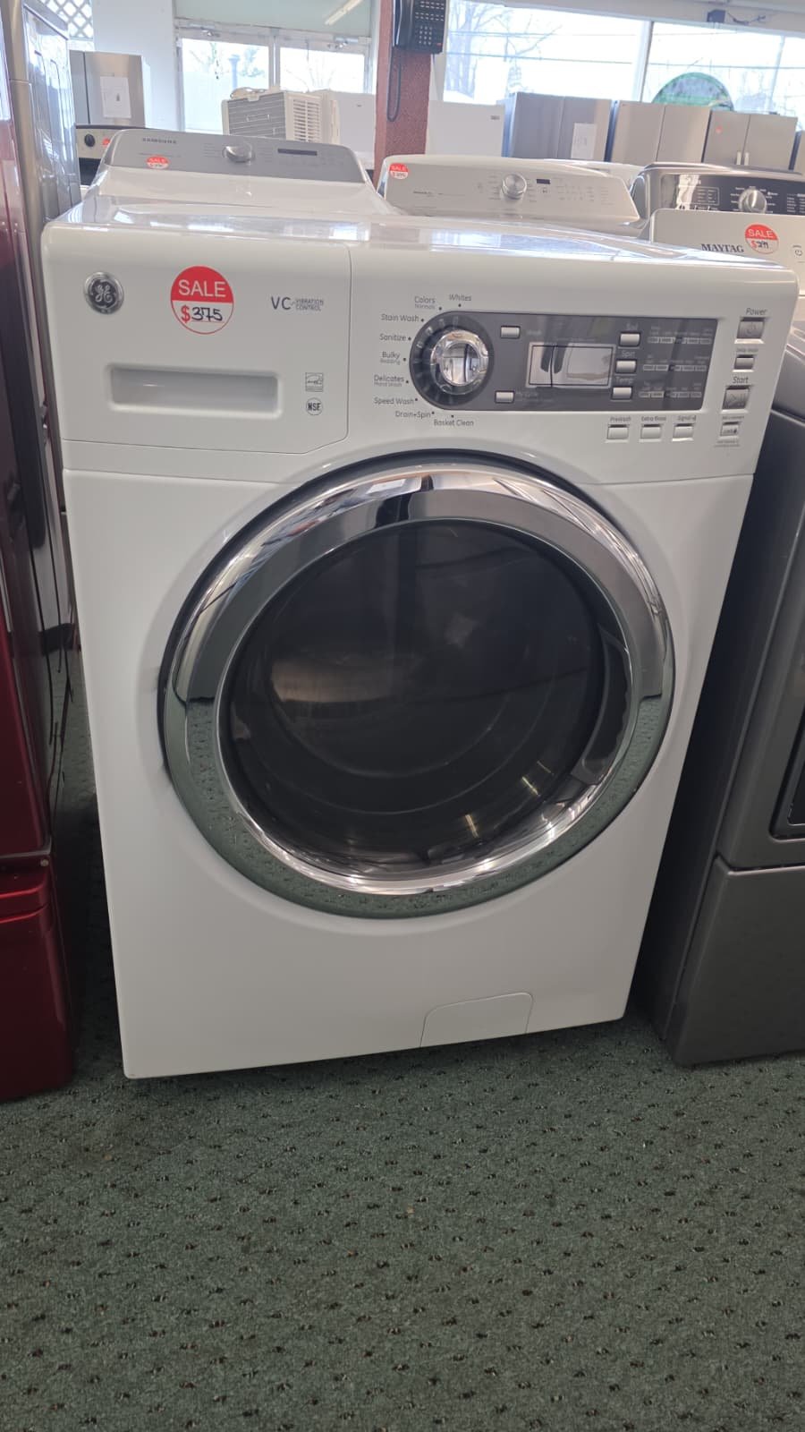 GE USED FRONT LOAD STACKABLE ELECTRIC WASHER