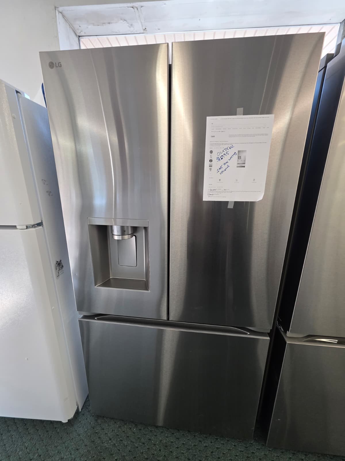 LG 36" NEW OPEN BOX STAINLESS FRENCH DOOR REFRIGERATOR