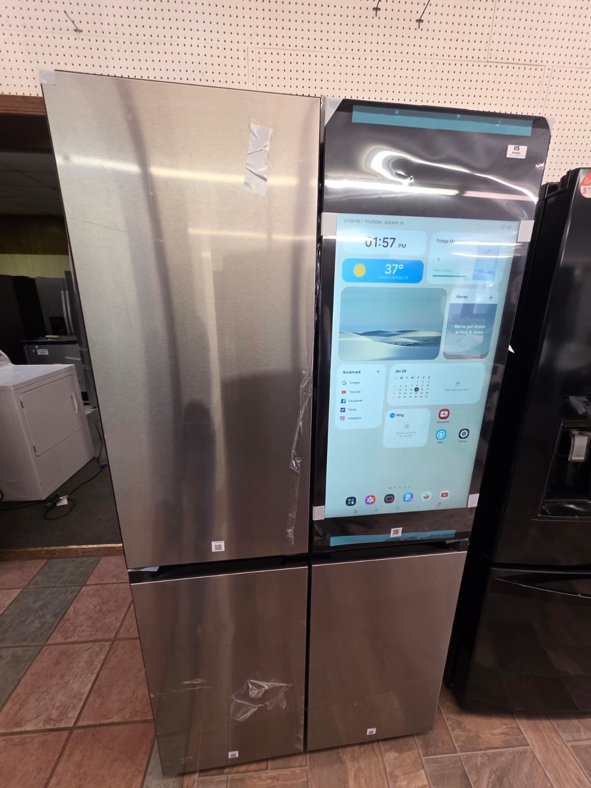 SAMSUNG BESPOKE 36" NEW OPEN BOX FAMILY HUB FRENCH DOOR REFRIGERATOR - Image 2