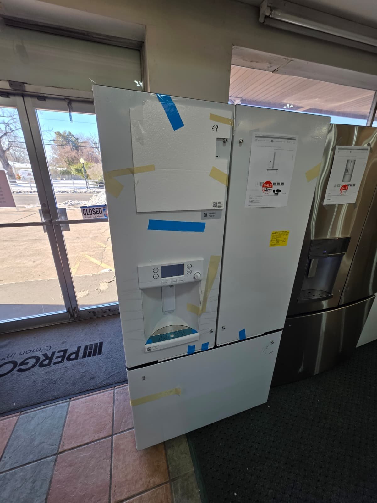 CAFE 36" WIDE NEW OPEN BOX 3 DOOR FRENCH DOOR REFRIGERATOR