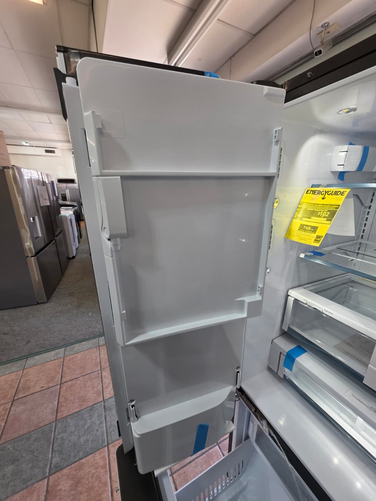 CAFE 36" WIDE NEW OPEN BOX 3 DOOR FRENCH DOOR REFRIGERATOR - Image 4