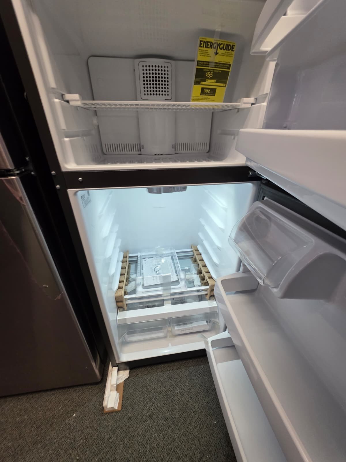 GE NEW OPEN BOX TOP FREEZER REFRIGERATOR WITH WARRANTY - Image 2