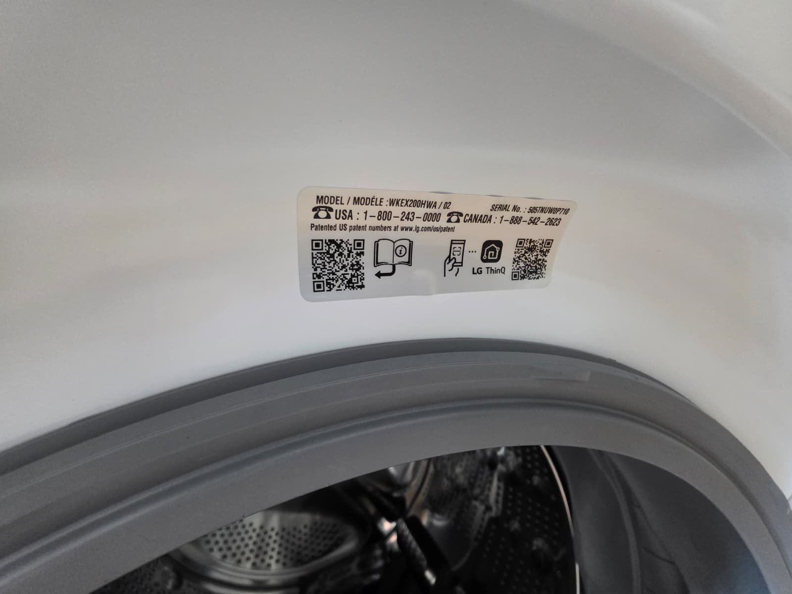 LG WashTower 4.5 Cu. Ft. Washer & 7.4 Cu. Ft. Electric Dryer Combo – WKEX200HWA - Image 4