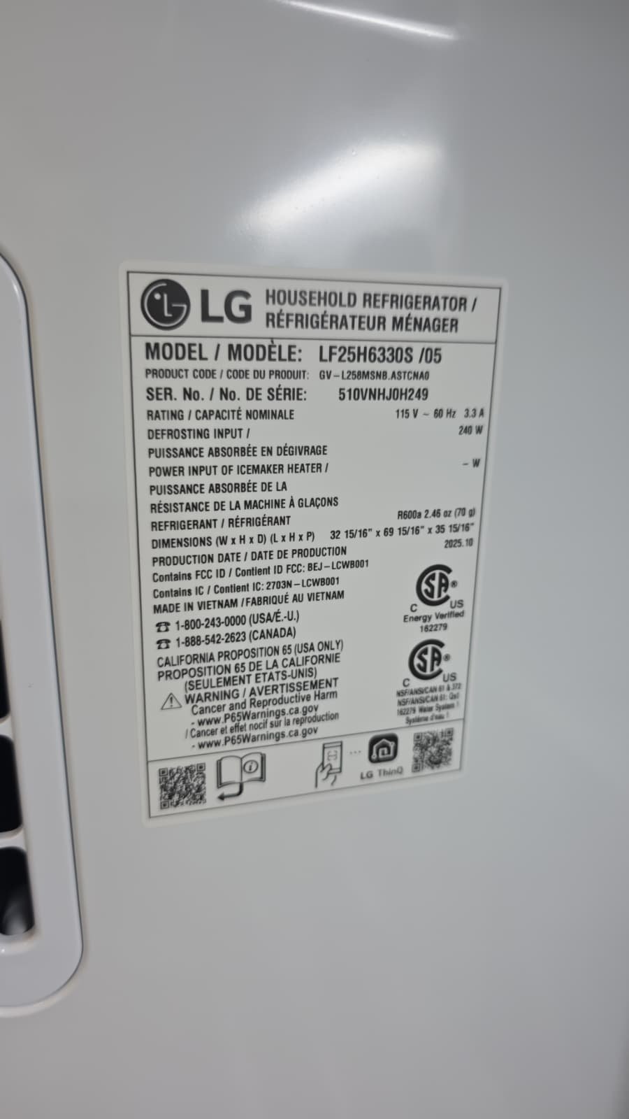 LG LF25H6330S New 25 Cu. Ft. French Door Refrigerator with Ice & Water Dispenser - Image 4