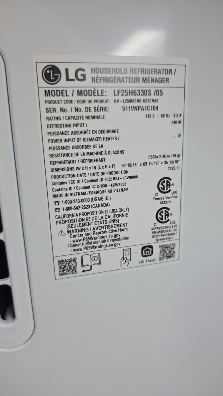 LG LF25H6330S — 25 Cu. Ft. French Door Refrigerator - Image 4