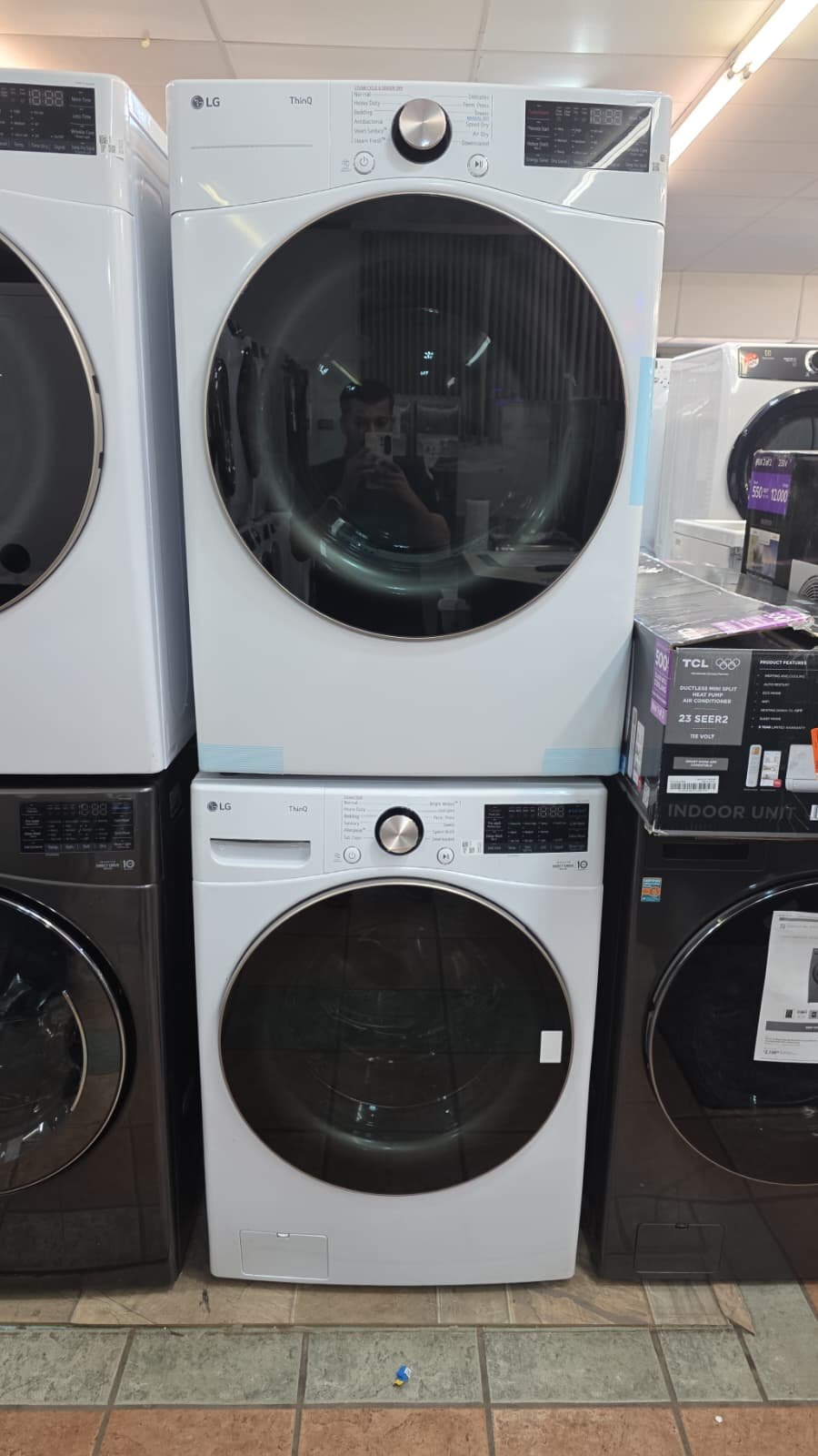 LG WM4000HVA & DLEX4000W 4.5 Cu. Ft. Washer & 7.4 Cu. Ft. Electric Dryer Set