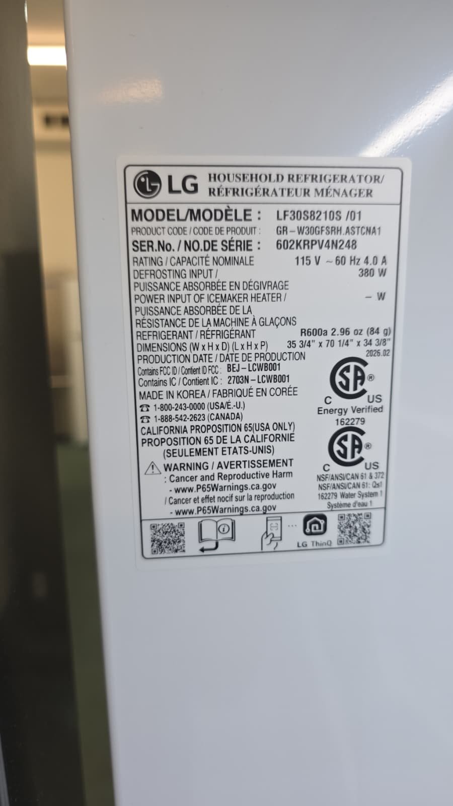 LG LF30S8210S/01 30 Cu. Ft. 4-Door French Door Refrigerator - Image 4