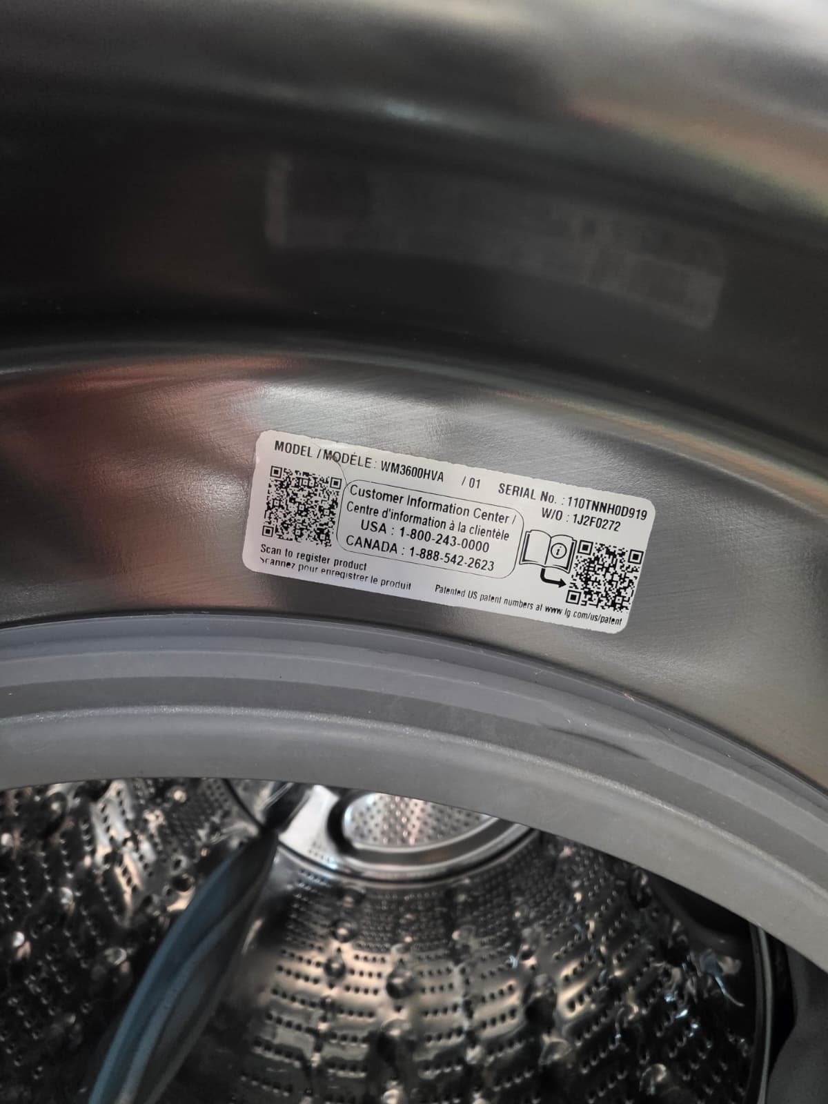 LG WM3600HVA 4.5 Cu. Ft. Smart Front Load Washer - Image 3