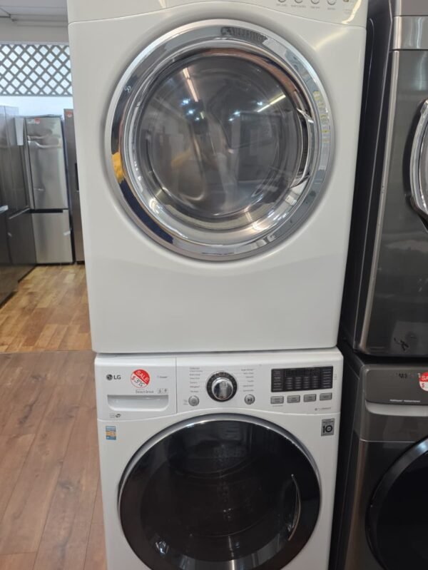 LG 27" USED FRONT LOAD STACKABLE ELECTRIC SET - WHITE