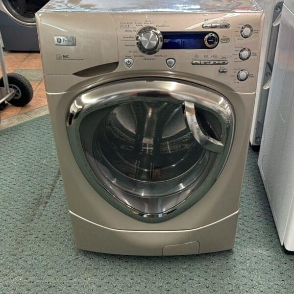 Used GE Profile front-load All-in-One washer and dryer combo unit on display at our Virginia appliance showroom.