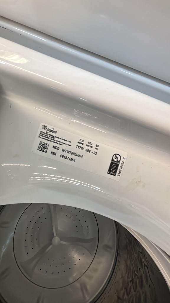 Whirlpool WTW7000DW4 4.8 Cu. Ft. Cabrio Top Load Washer – White - Image 3