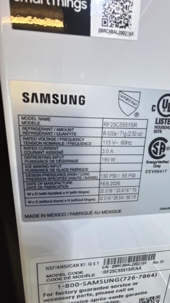 Samsung RF25C5551SR 25.5 Cu. Ft. French Door Refrigerator – Stainless Steel - Image 3