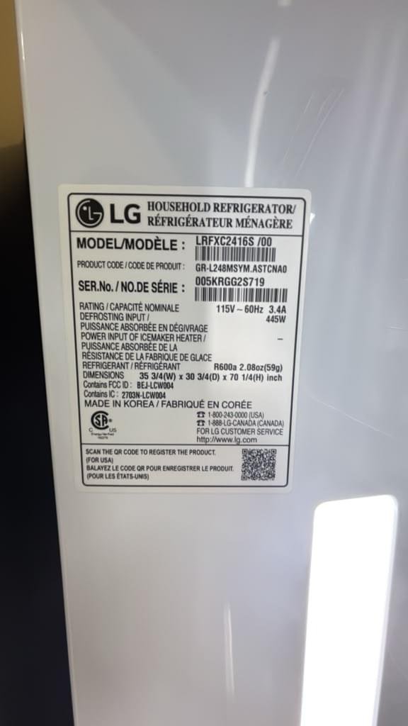 LG LRFFXC2416S/00 24 Cu. Ft. Counter-Depth French Door Refrigerator – Stainless Steel - Image 3