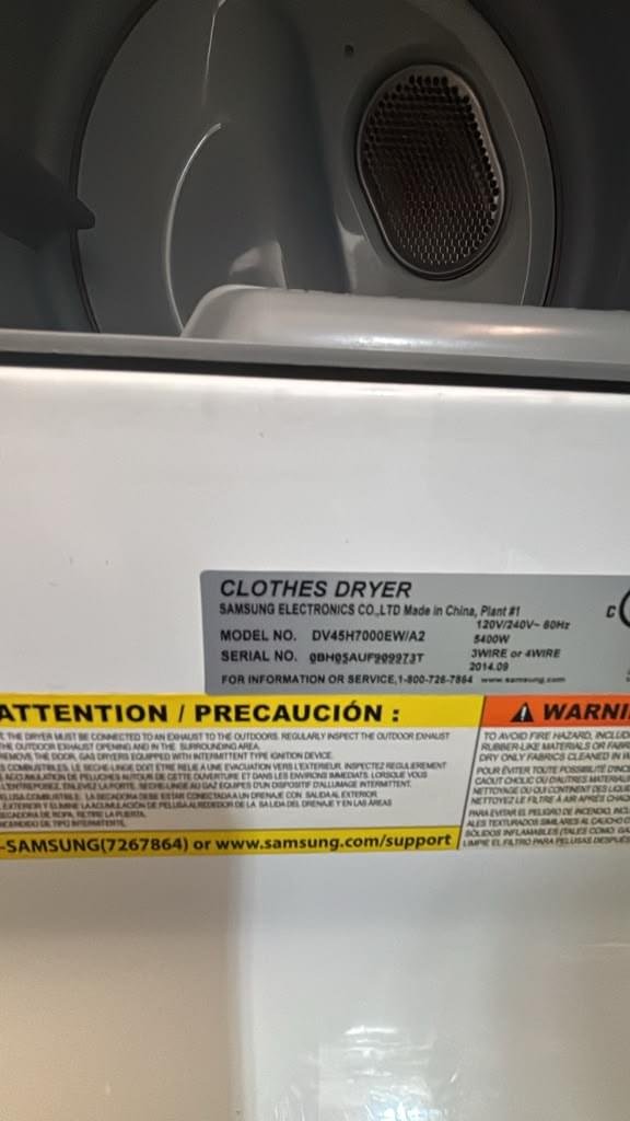 Samsung DV45H7000EW/A2 7.4 Cu. Ft. Electric Dryer with Sensor Dry – White - Image 3