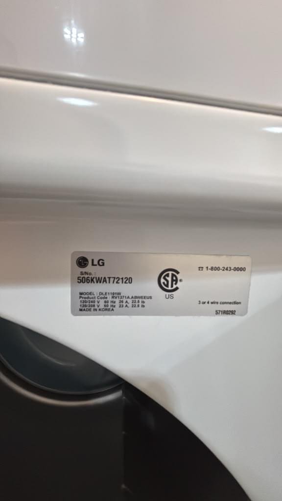 LG 7.3 Cu. Ft. Ultra Large Capacity Electric Dryer – White - Image 3