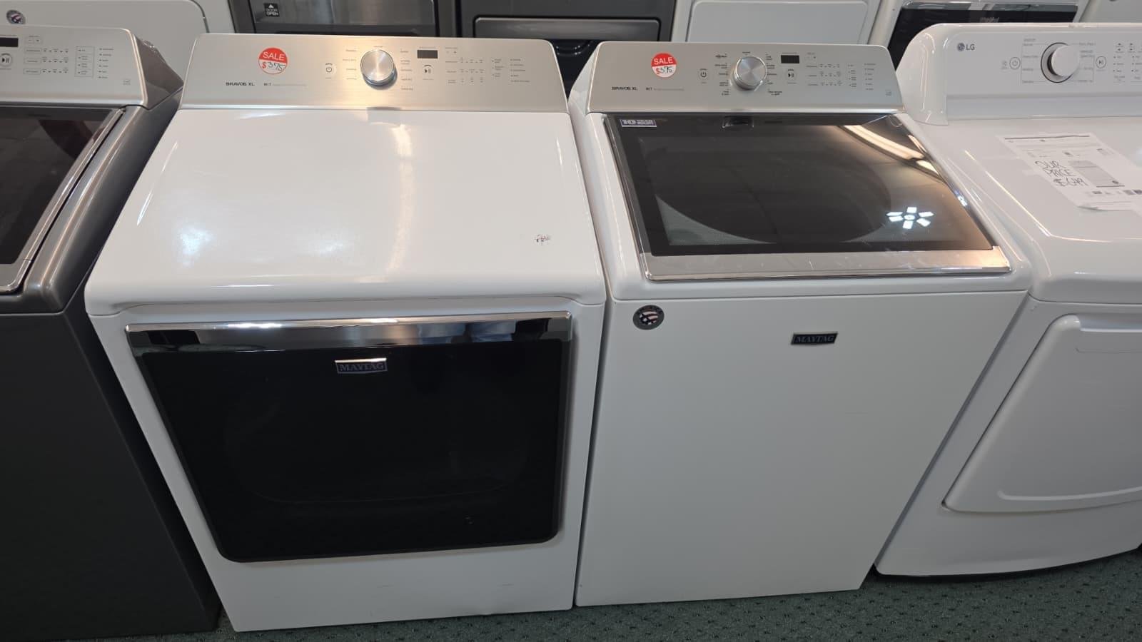 MAYTAG 27" WIDE USED ELECTRIC WASHER & DRYER SET