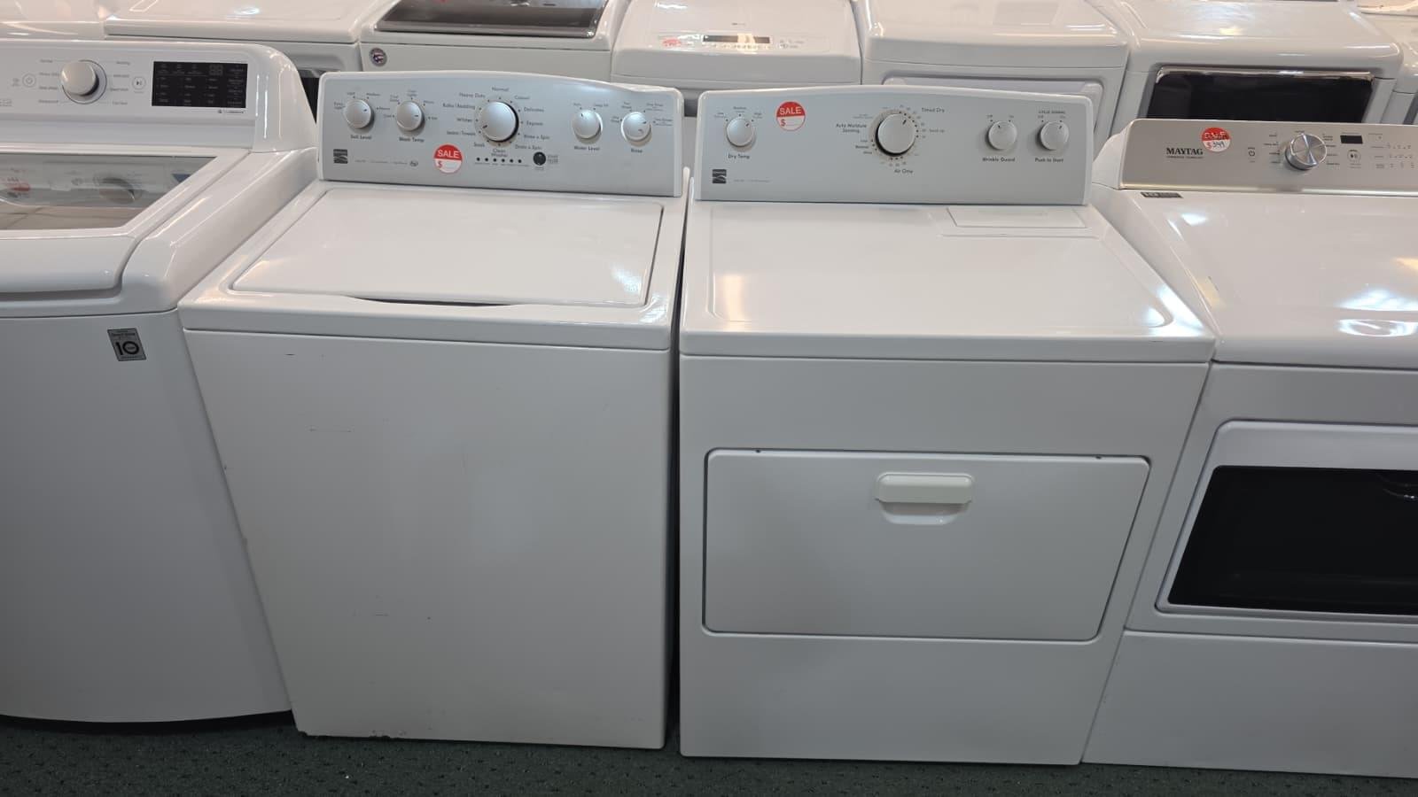 KENMORE 27" WIDE USED ELECTRIC WASHER AND DRYER SET