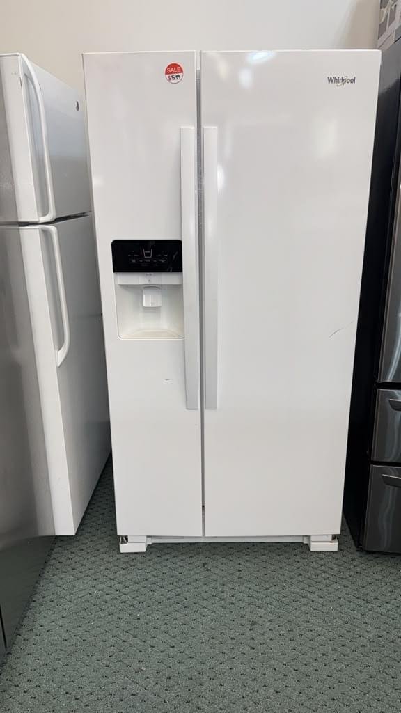 WHIRLPOOL 36" USED SIDE BY SIDE REFRIGERATOR - WHITE