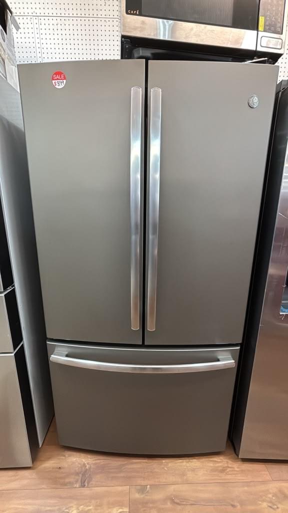 GE GNE29GMKGES 27.7 Cu. Ft. French Door Refrigerator – Slate
